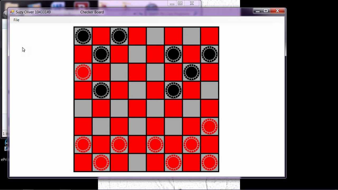 C# Program: Resizable CheckerBoard That Plays Legal Checkers