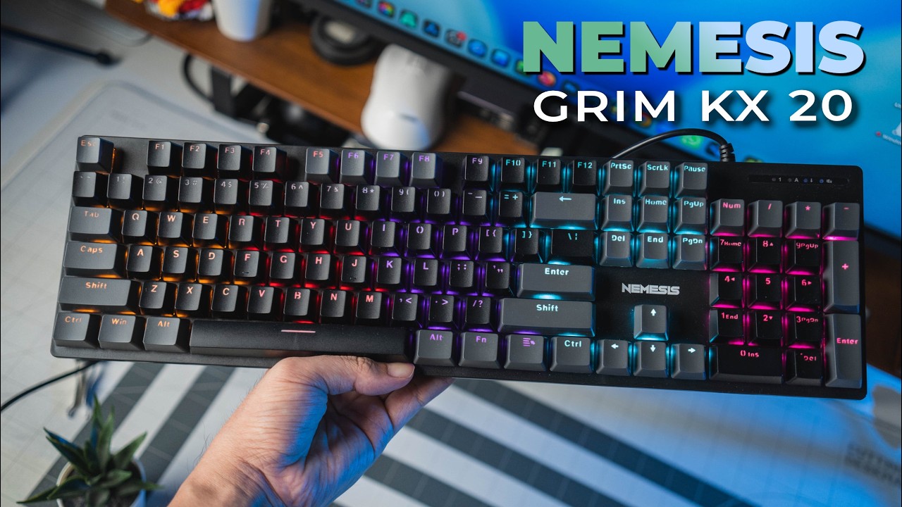 200rb udah fullsize design simple, ada RGB | Keyboard gaming mechanical Nemesis Grim KX20