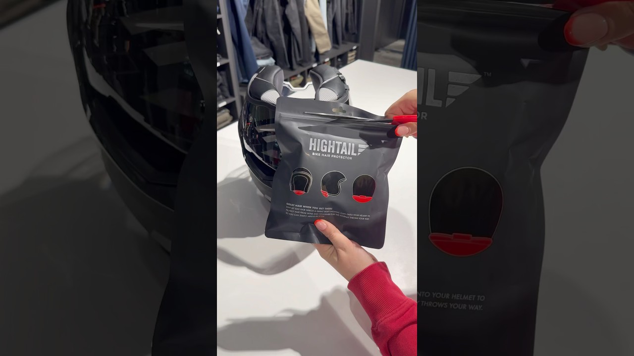 A must have for every rider with long hair! The Hightail Hair Protector. #helmet #hair #motorcycle