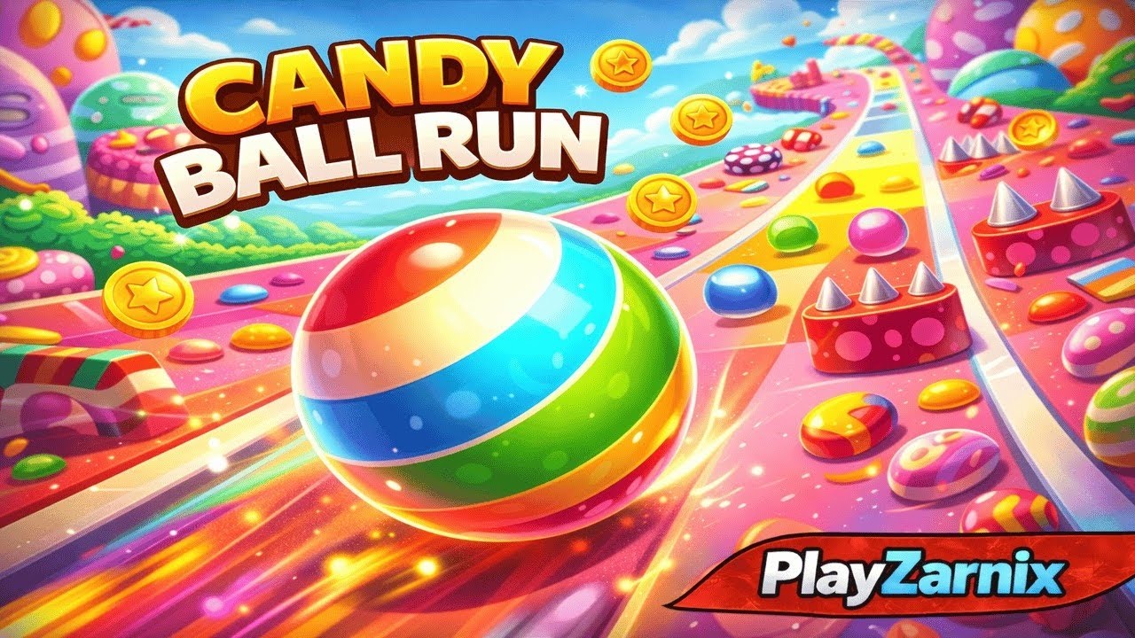 Candy Ball Run Gameplay | Colorful Ball Running Fun | PlayZarnix
