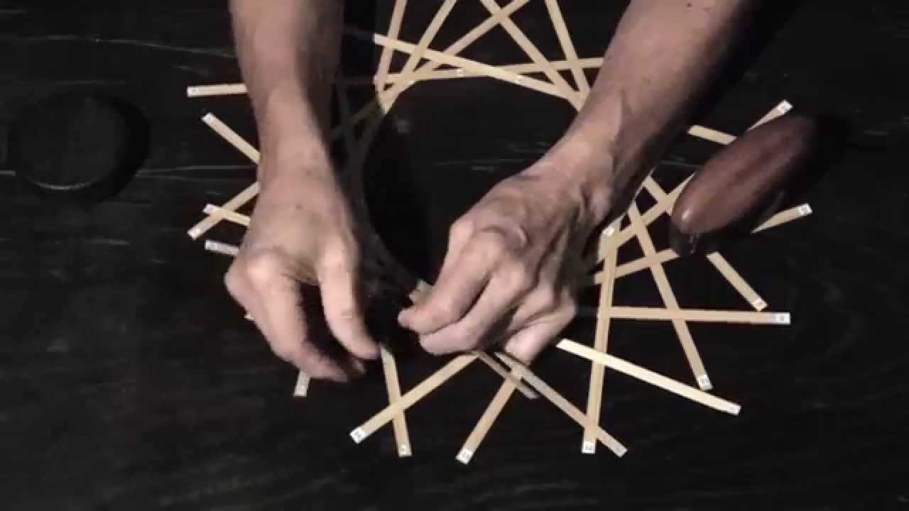 Circlar weaving with bamboo strips