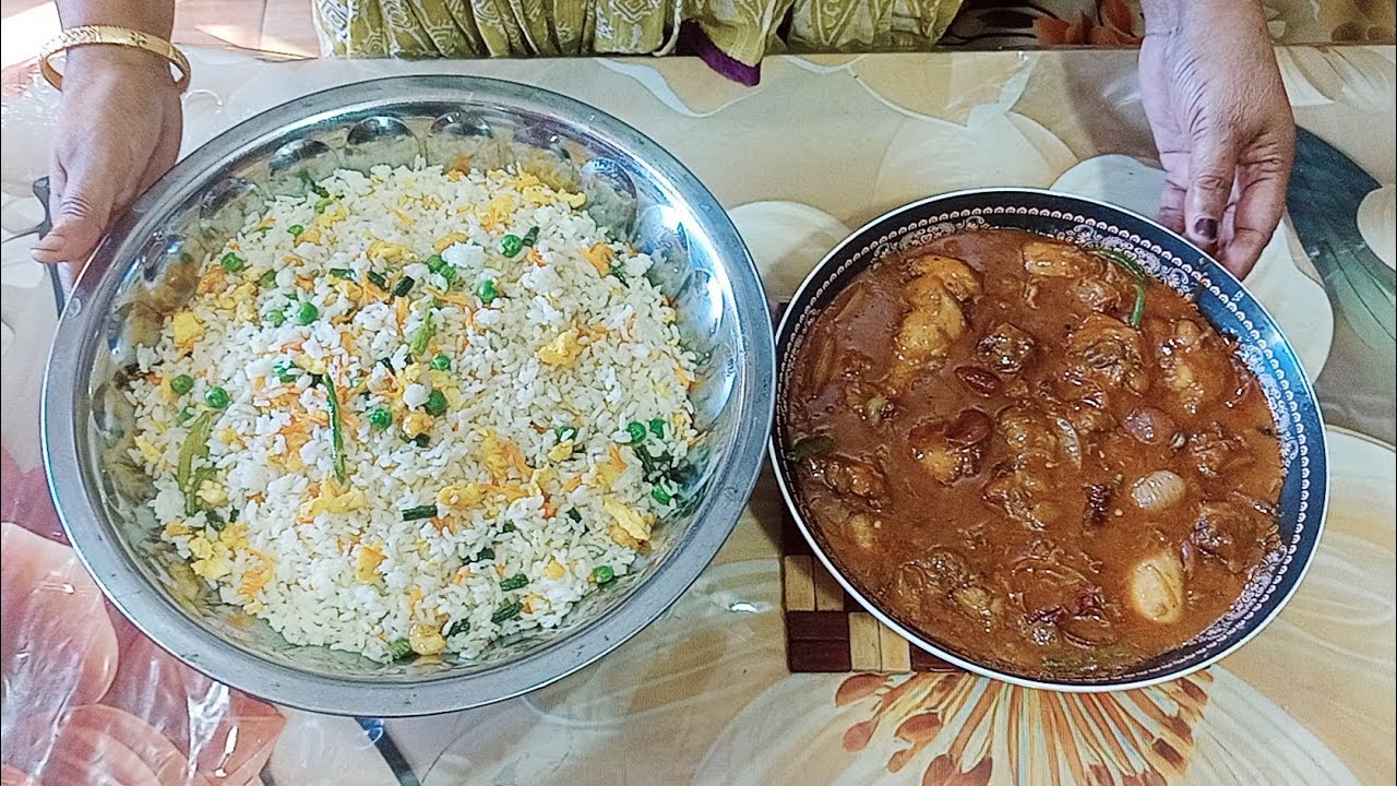 আজকের রান্না fry rice and chily chicken #cookingchannel #recipe #viralreels #fish #lunch #foodie 