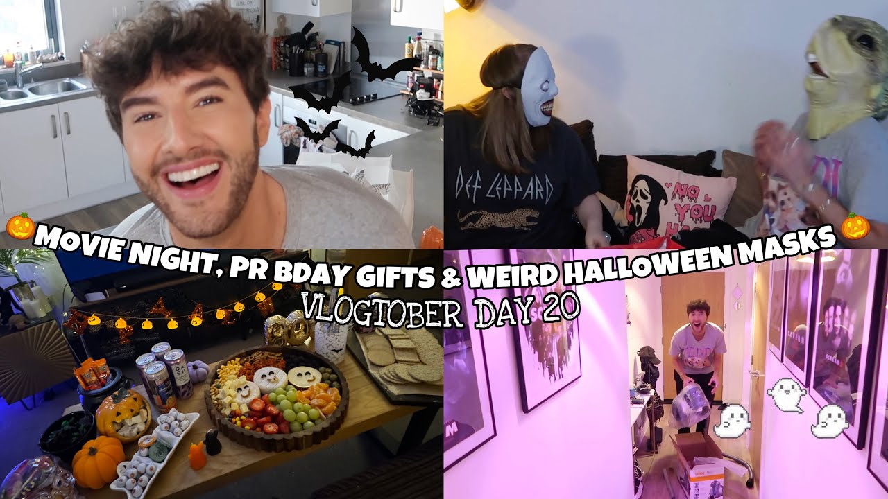 Movie Night, PR Bday Gifts & Weird Halloween Masks! ~ Vlogtober Day 20