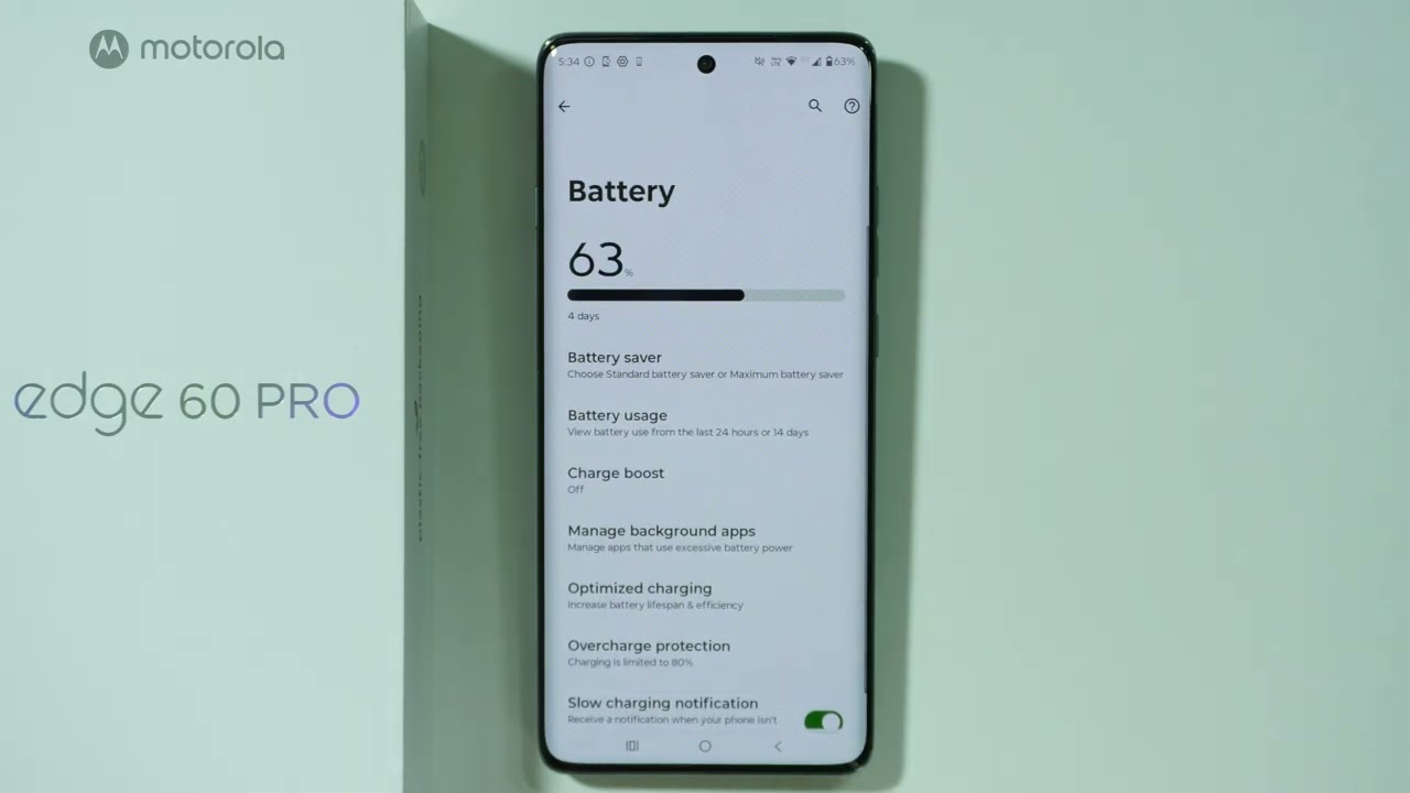 Motorola Edge 60 Pro: How to Turn ON/OFF Overcharge Protection (Limit Battery Charging to 80%)