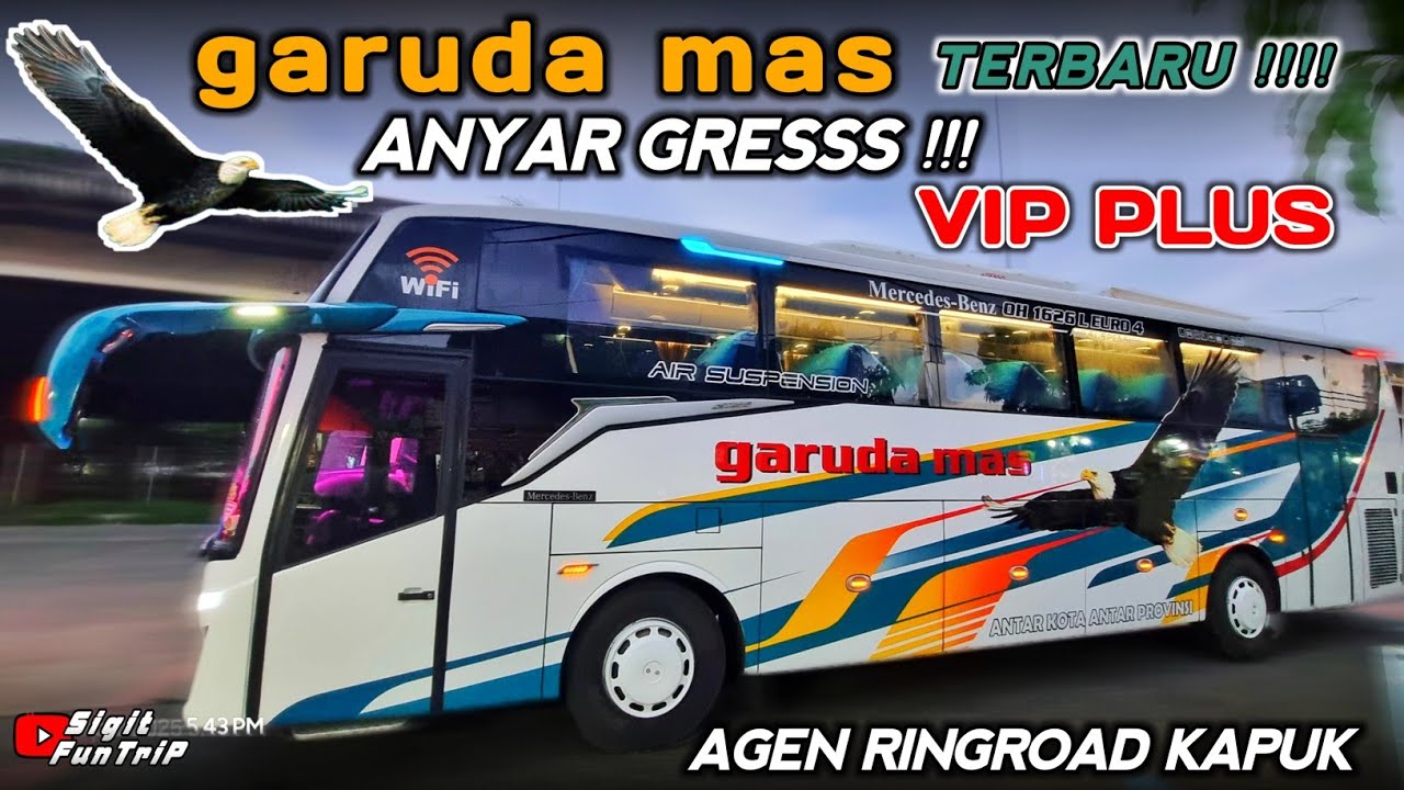 Review Bus GARUDA MAS terbaru 🔥 & Hunting Semua Bus Agen RingRoad Kapuk 🔥 Handoyo Buka Jam Malam ‼️