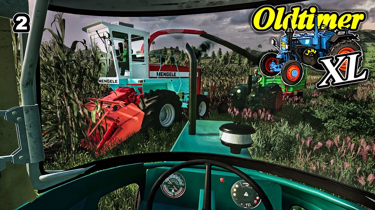 LS22 Oldtimer XL #2 - Mais Häckseln! Der Praktikant fährt Lanz! - Story Let's Play