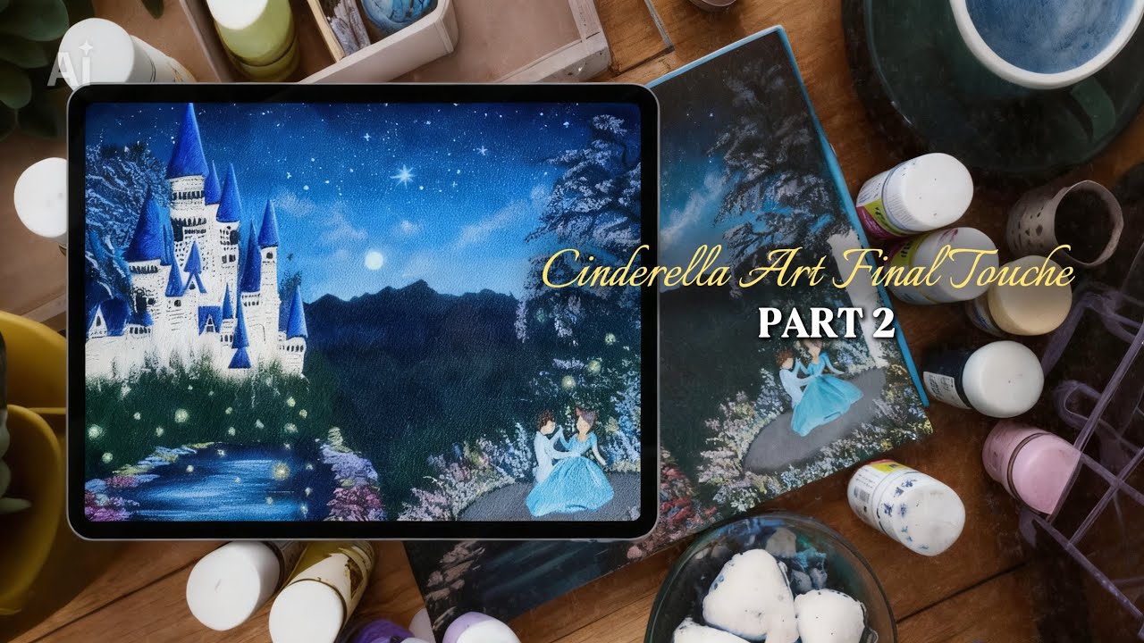 Cinderella Art Process Part 2 | Magical Dress Details & Final Touches ✨ | 