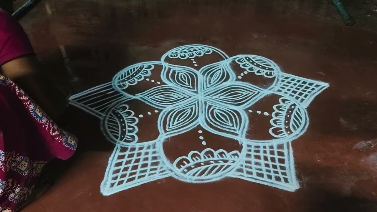 Super rangoli🌿🥀🌺🌷🌹