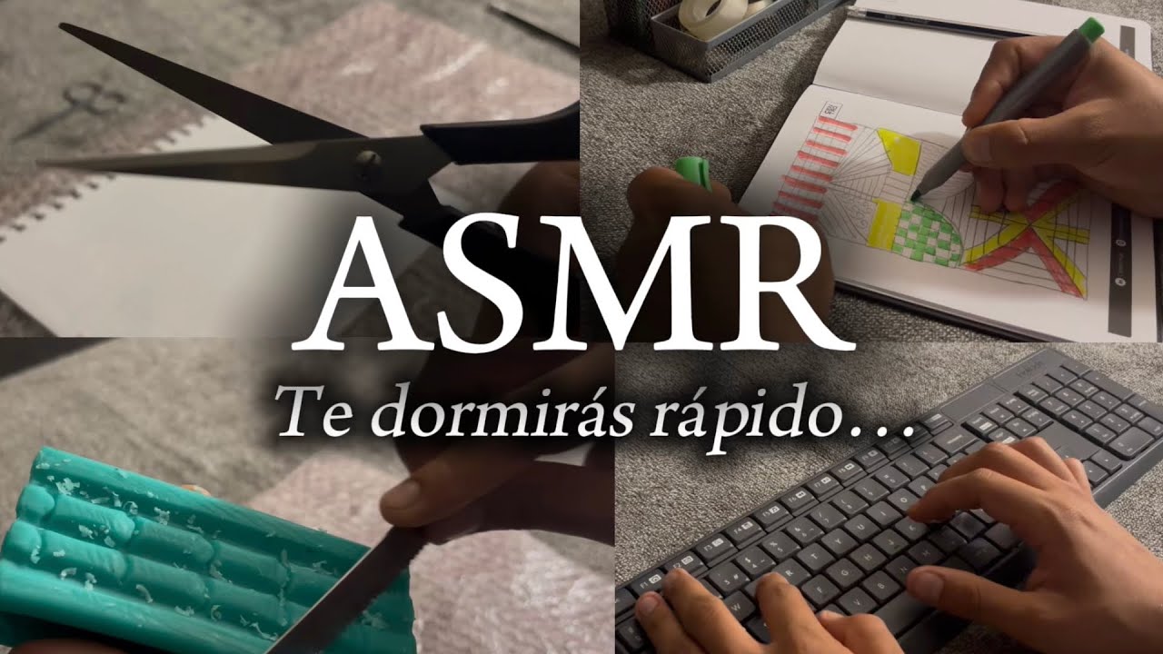 ASMR para Dormir: Tijeras, Teclado, Papel y Rasguños en Jabón (me dormí al final)