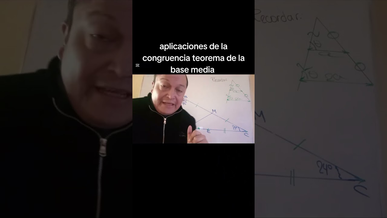 Resolviendo un ejercicio de aplicaciones de la congruencia aplicando el teorema de la base media 