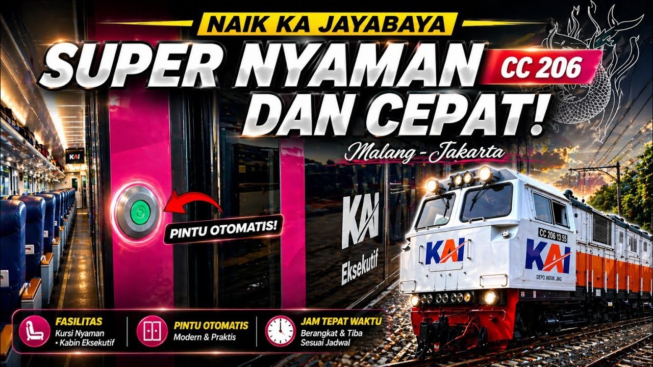 Naik KA Jayabaya New Generation Eksekutif | Relasi Malang - Jakarta, Nyaman & Cepat!