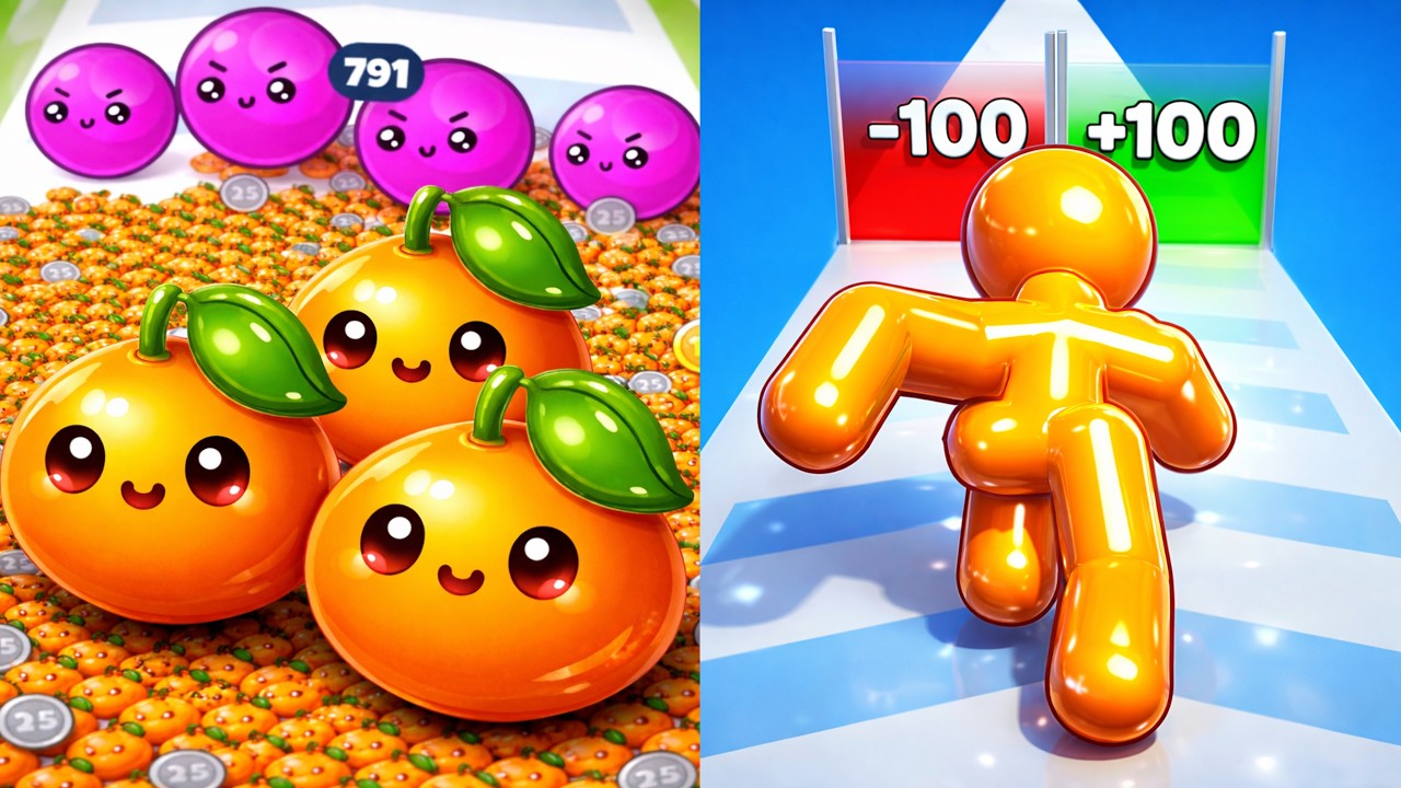 Food Run vs Tall Man Run – Relaxing Satisfying SpeedRun Gameplay