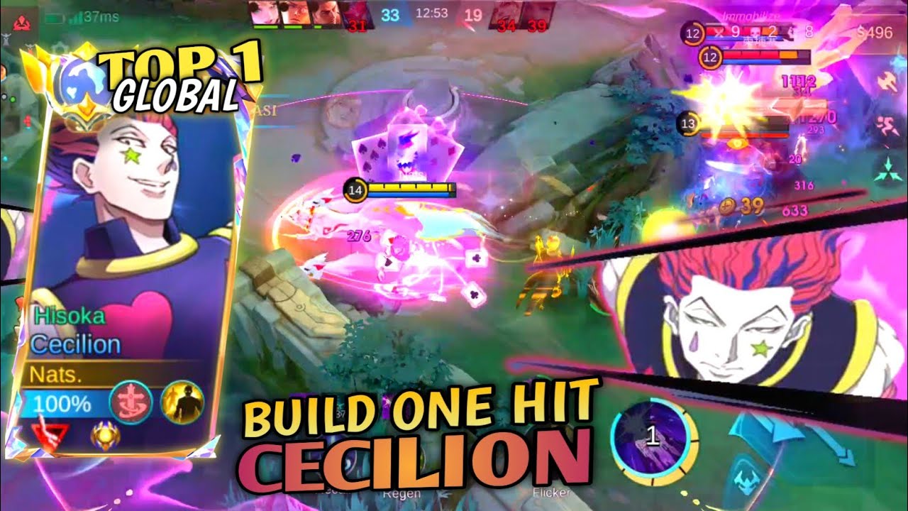 BUILD CECILION ONE HIT💯 META MID LANE TERBARU | GAMEPLAY CECILION | HISOKA🔥