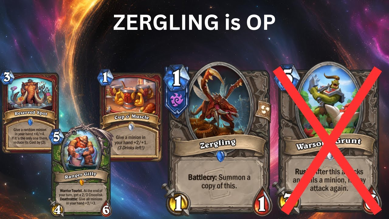Can ZERGLING Hunter CLIMB the ladder quickest? | Hearthstone: Heroes of Starcraft Mini set.