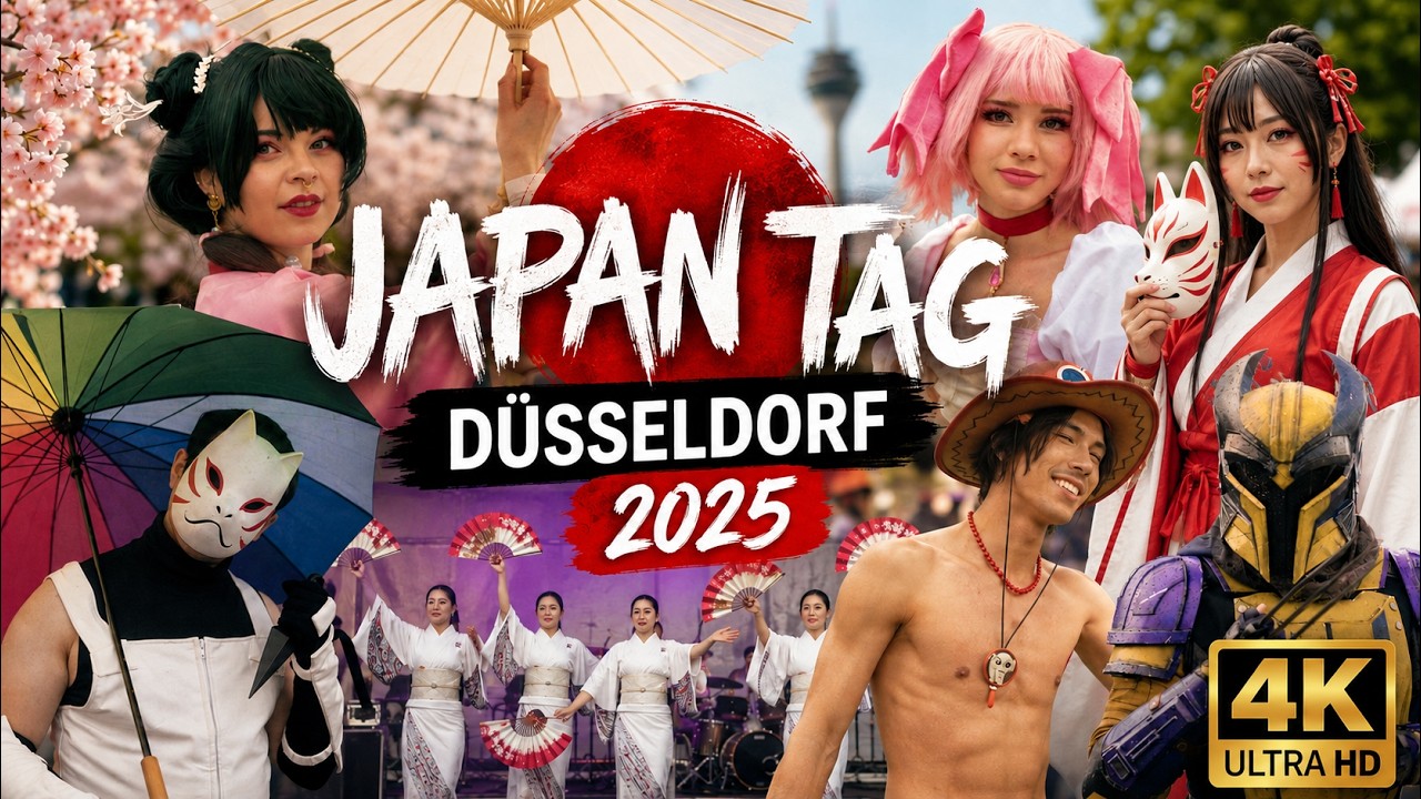 JAPAN DAY Düsseldorf 2025 ( 4K ) Rain, Wind, Chaos… and Still Magic