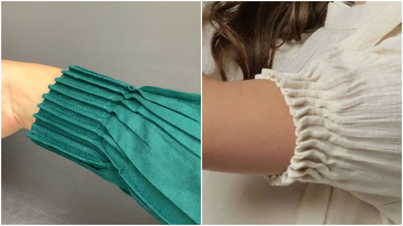 New trendy sleeves design with plates for solid colour