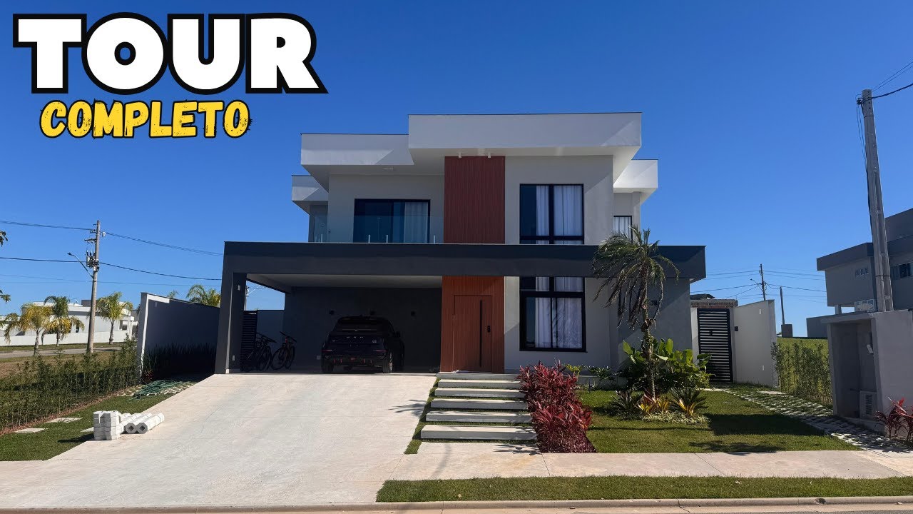 Obra Finalizada: Casa de Alto Padrão com 200Metros quadrados em Terreno Aclive em Alphaville .
