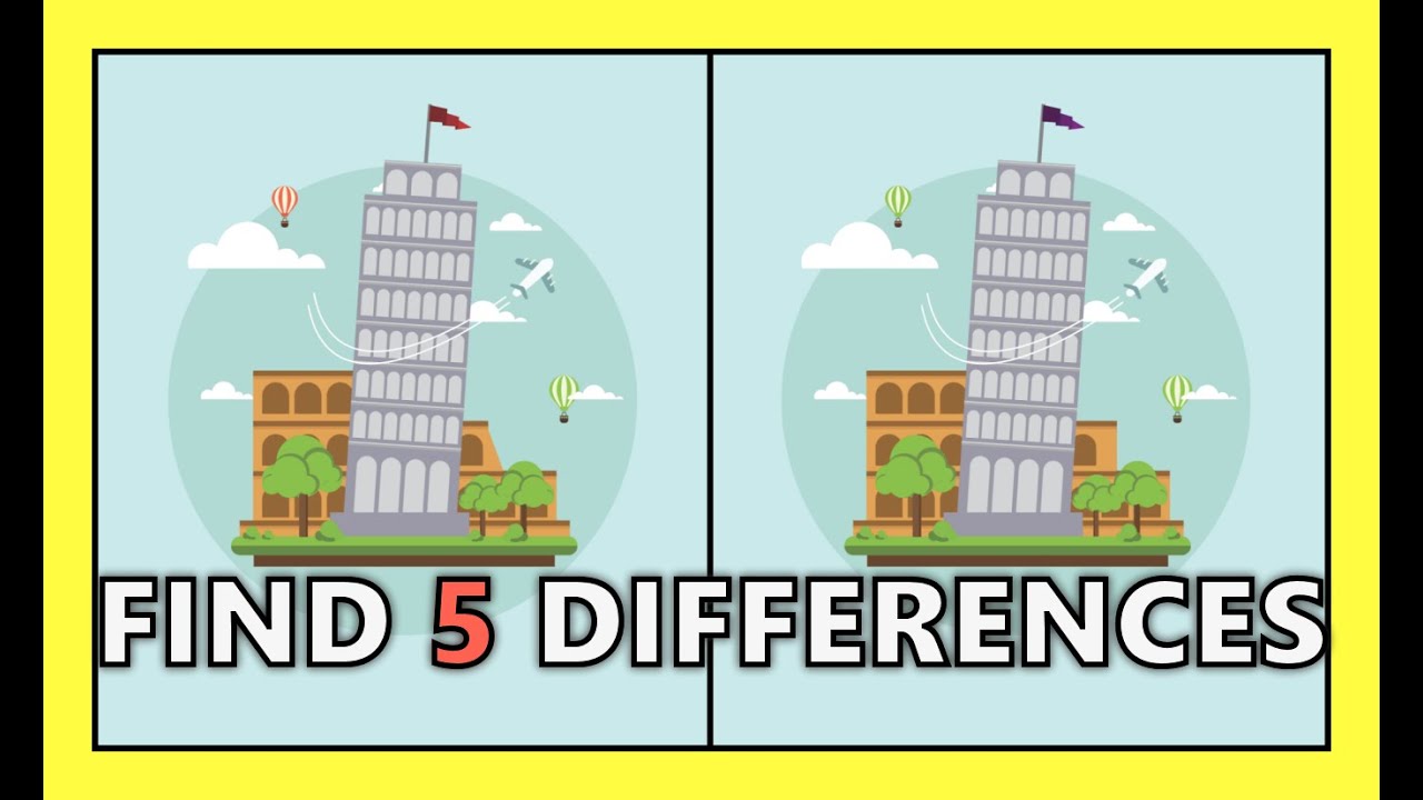 Find The Difference - Spot 5 Differences - Hard Adult Puzzle #1