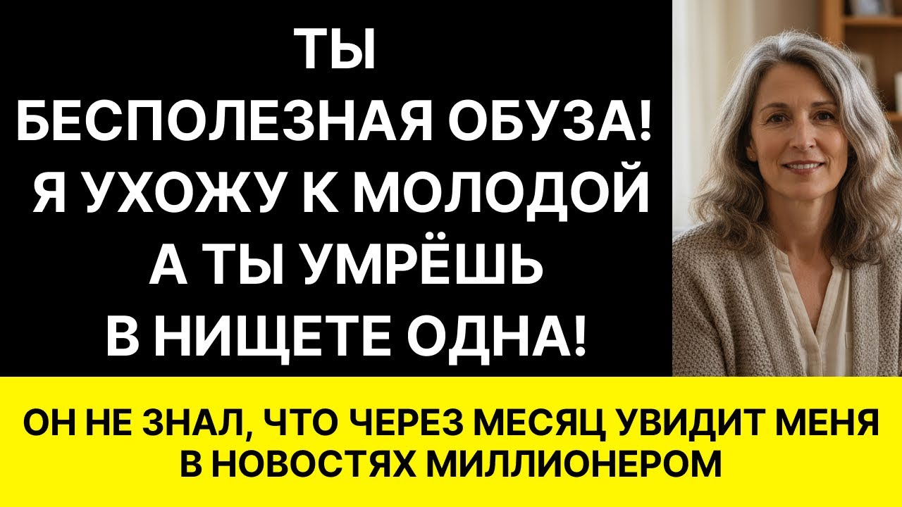 Муж сказал, что я обуза, и ушёл. А на следующий день он увидел меня в новостях по телевизору