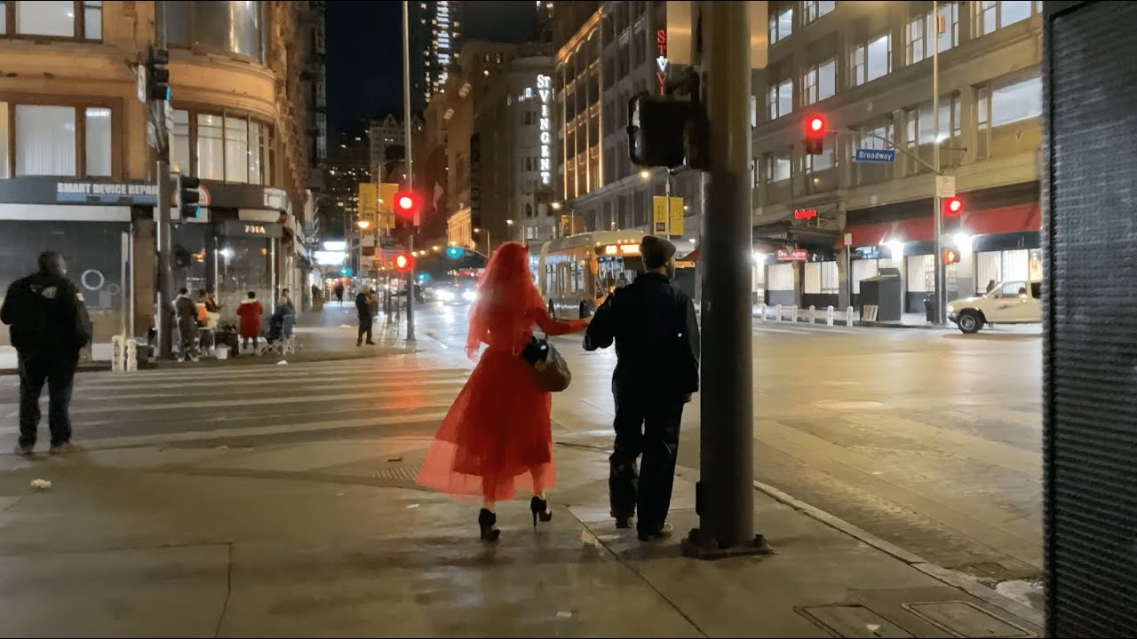 Downtown LA at Night - Only in Los Angeles SUCH a Vibe - I Love It - 4k Walking Tour 2023