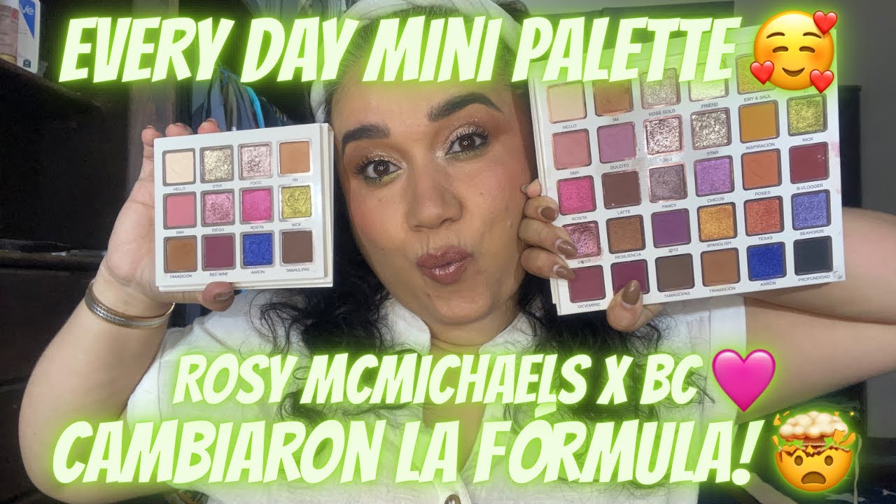 Rosy McMichaels X BC 🩷 Comparación de las 2 paletas y vemos cuál me gusta más 🥰
