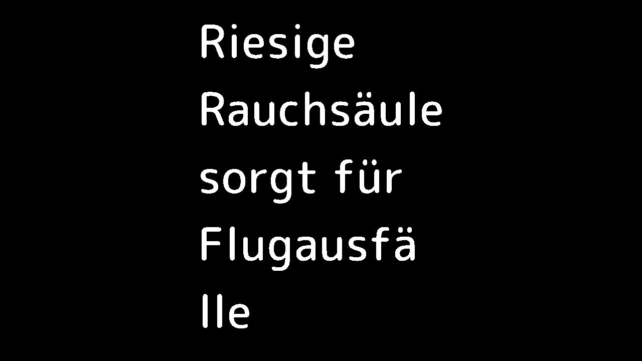 Riesige Rauchs&auml;ule sorgt f&uuml;r Flugausf&auml;lle