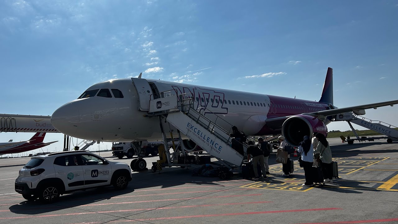 WizzAir Flight from Budapest to Jeddah | A321 Neo | HA-LZO | Sunset Arrival into Jeddah