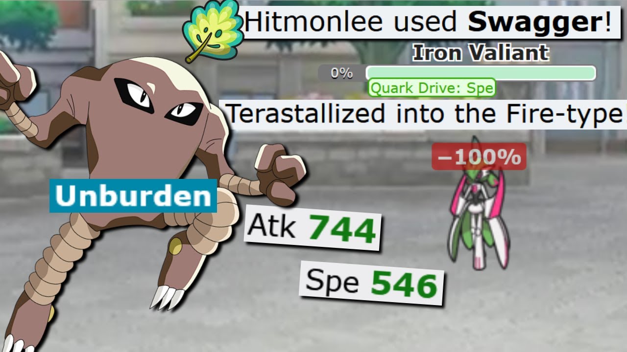 UNBURDEN MIRROR HERB SWAGGER HITMONLEE IS AMAZING IN POKEMON SCARLET AND VIOLET!