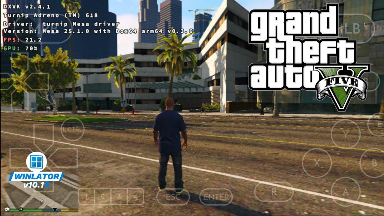 Winlator v10.1 | Grand Theft Auto V Lite | Snapdragon 732g | Android