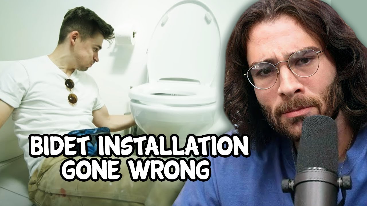 Aftermath of Ludwig bidet installation on hasan's bathroom