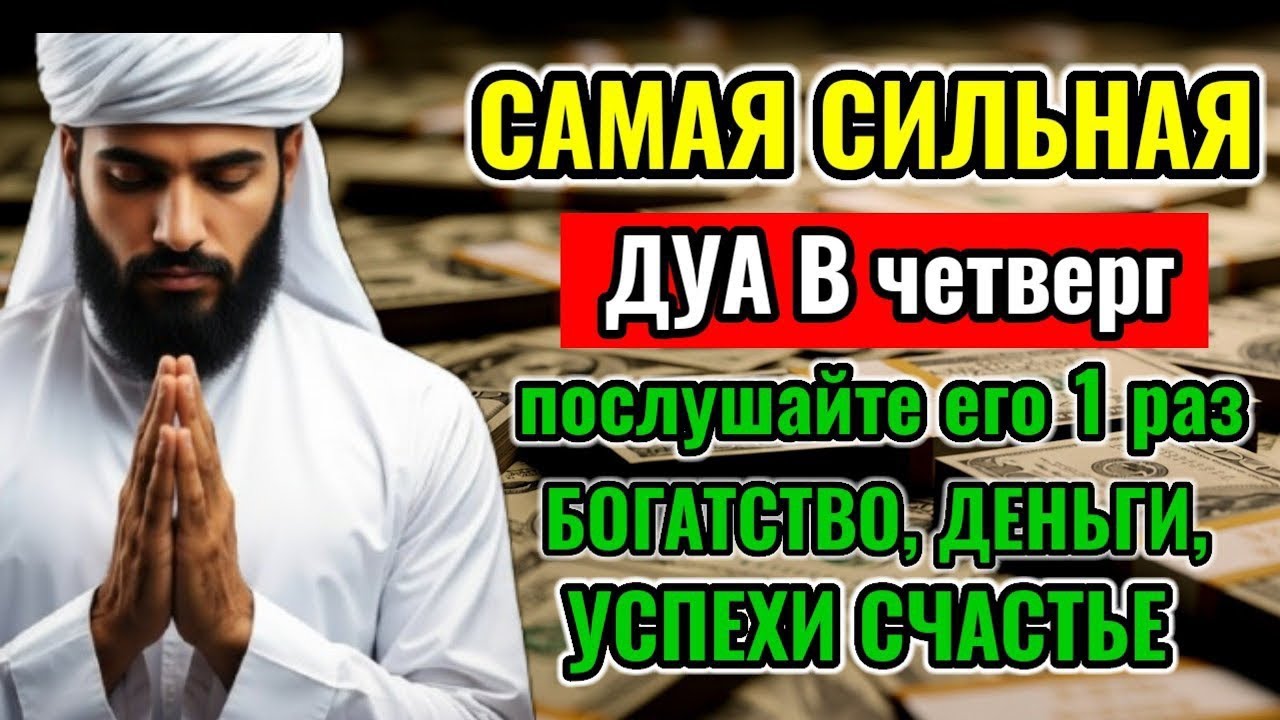 CAМАЯ СИЛЬНАЯ ДУА В четверг, ДАЕТ УВАЖЕНИЕ, БОГАТСТВО,ДЕНЬГИ, УСПЕХ И СЧАСТЬЕ!#дуа #деньги 
