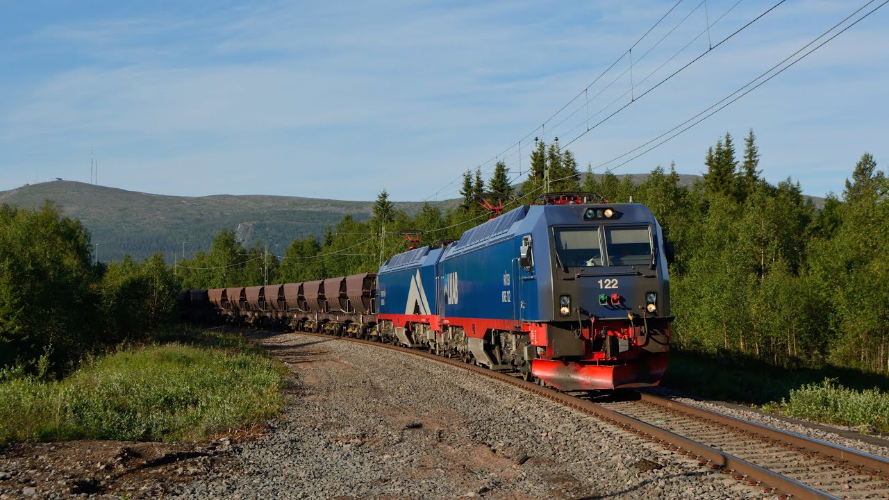 Tåg i/ Trains in Gällivare: MTAB IORE, Hectorrail Vectron and CargoNet Arctic Rail Express