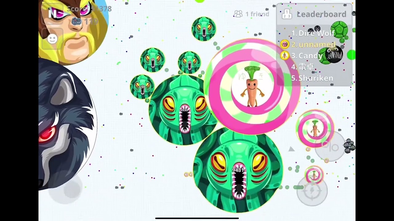【agario mobile】らすくとぺありお※動画は8分まで