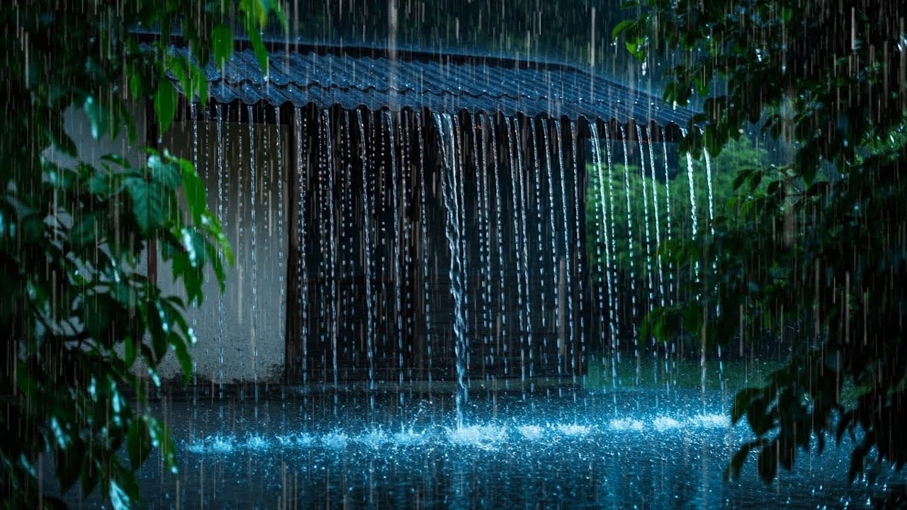 Night Thunderstorm For A Good Sleep | Heavy Rain On Tile Roof & Intense Thunder Sounds | White Noise