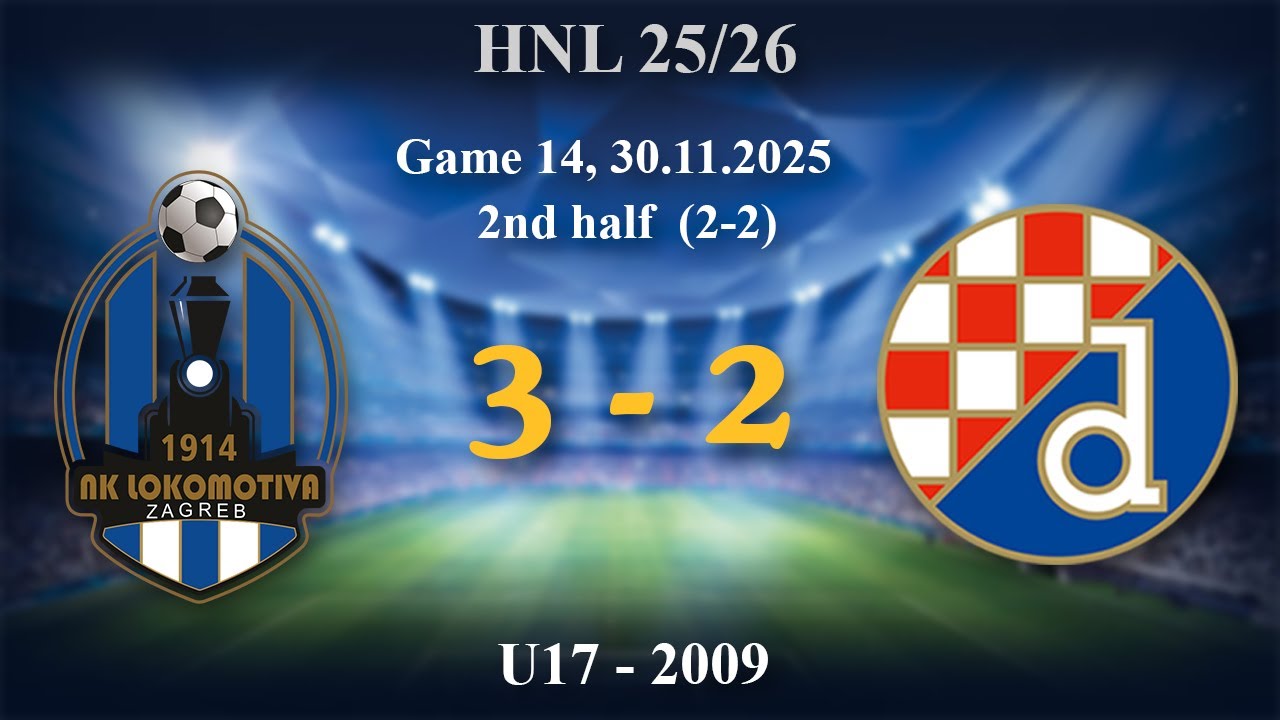 14. 2009 U17  Lokomotiva 3 (2)-(2) 2 Dinamo, HNL, 2nd half, 30.11.2025 #croatiafootball