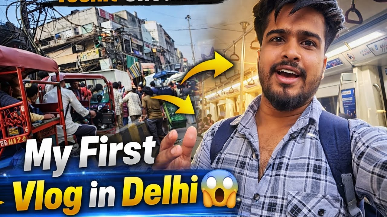 My First Vlog in Delhi 😱 | Exploring Sadar Bazar | Toshit Chouhan