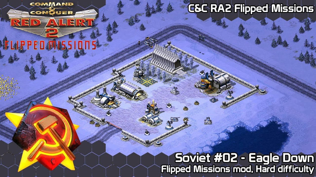 C&C Red Alert 2 Flipped Missions - Soviet #02 Eagle Down - Hard Difficulty