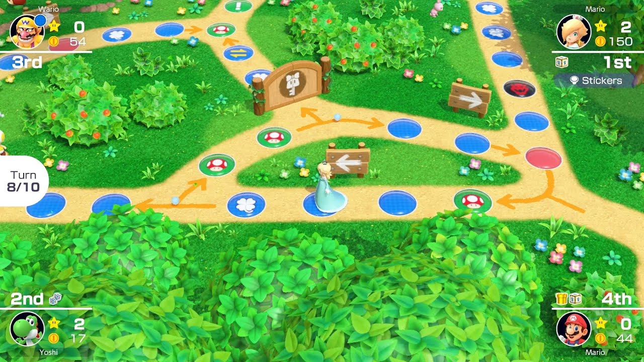 Mario Party Superstars #945 Woody Woods Rosalina vs Mario vs Yoshi vs Wario