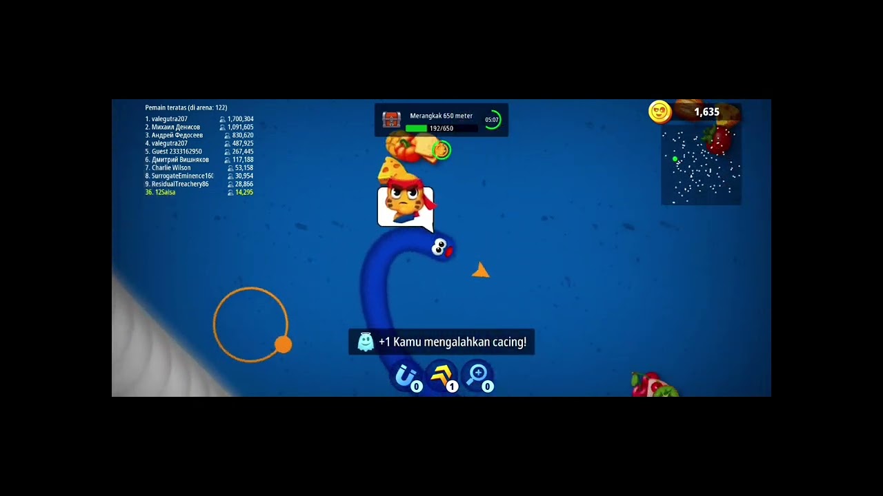 Worms zone #wormszone #game #gameplay #cacing @Salsa-games 