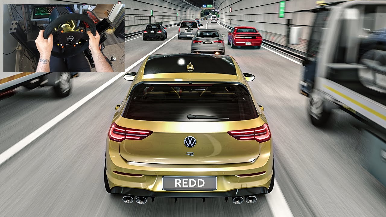 764HP VW Golf R MK8 Pops&Bangs - Assetto Corsa | Thrustmaster T818 Gameplay