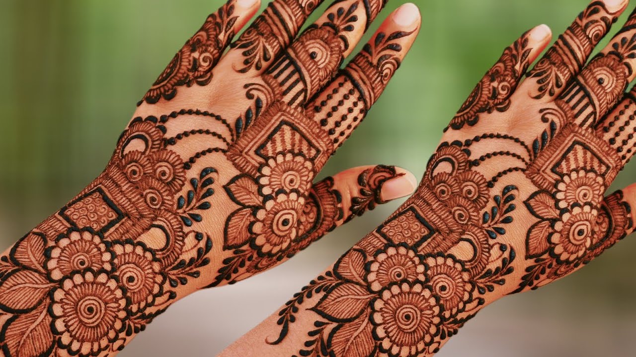 👌New Model Jewelry Mehndi Design | Simple Heena Design For Back hand |Eid easy mehndi