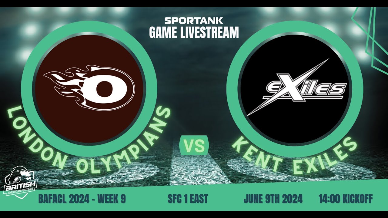 UK American Football - London Olympians v Kent Exiles