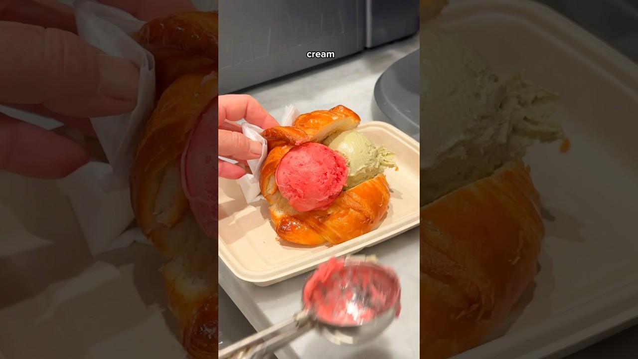 Croissant Gelato Sandwiches NOW at Eataly! #gelato #croissant #bayarea