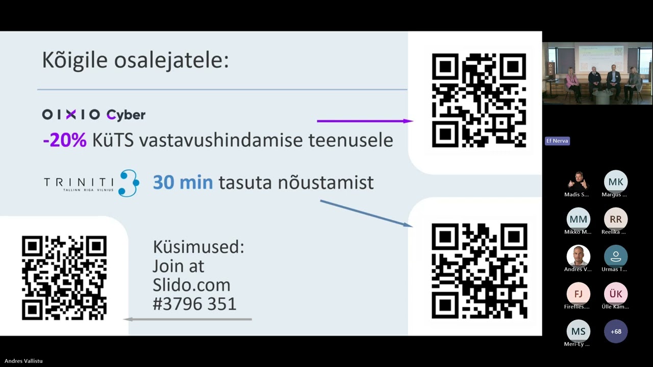 Uus küberturbeseadus (KüTS) ja NIS2 direktiiv | OIXIO Cyber ja advokaadibüroo TRINITI ühisseminar
