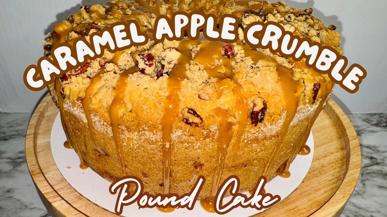 How to make a Caramel Apple Crumble Cream Cheese Pound  Cake | Fridai’s Kitchen