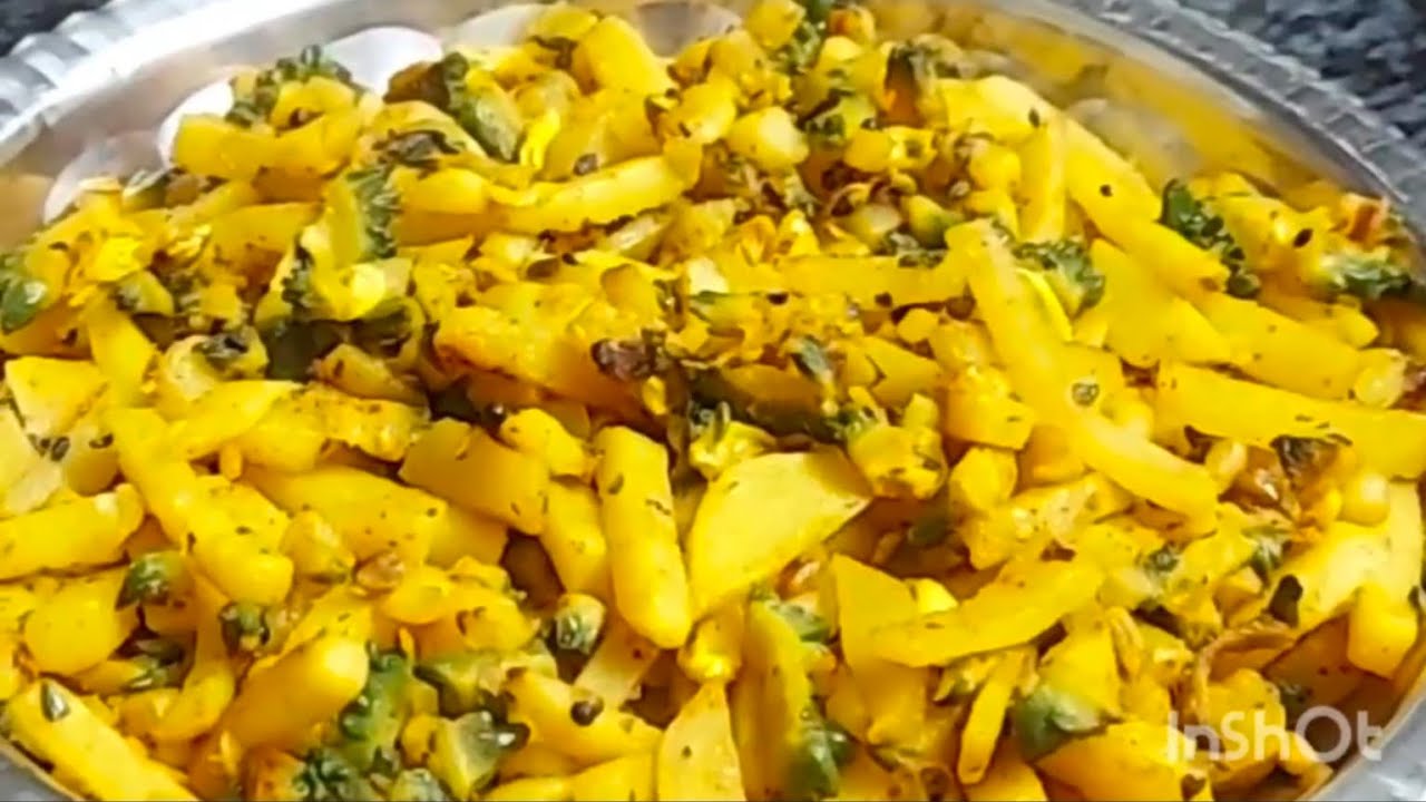 Less Oil Recipe | Bittergourd Potato Fry Recipe | Karela Aalu Fry Recipe | My Happiness