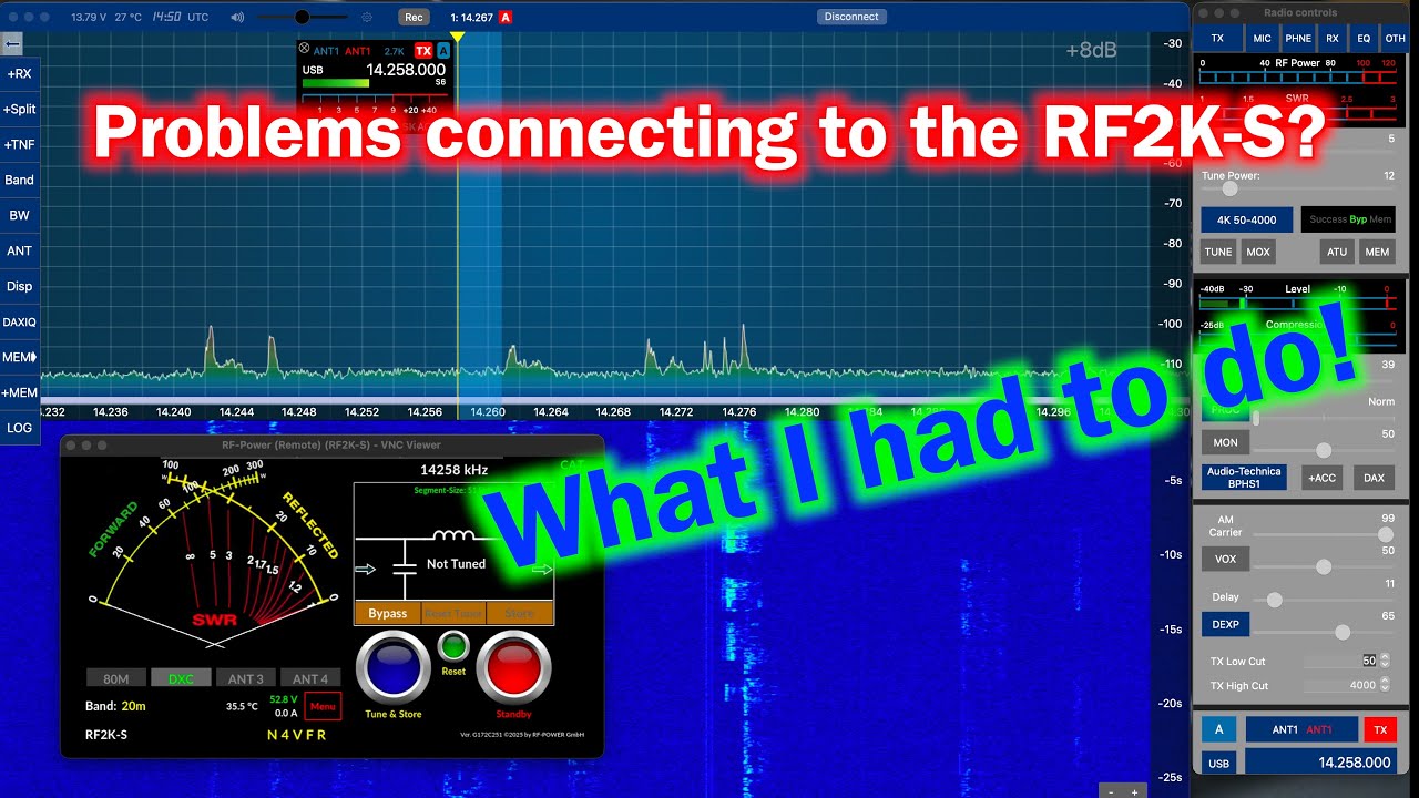 Удалённое подключение RealVNC/VNC Viewer к усилителю RF-Power RF2K-S | Сквозное подключение IP | ...