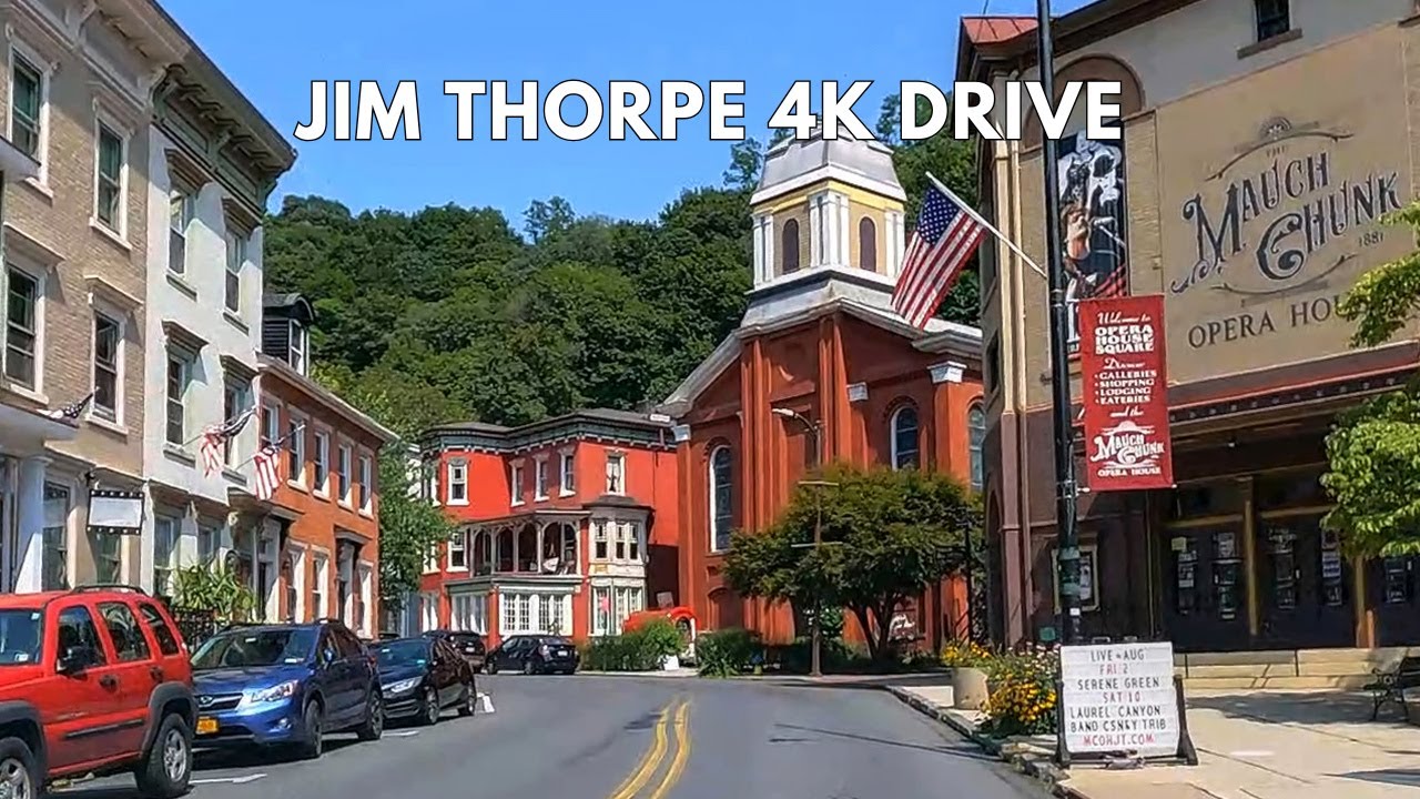 Jim Thorpe 4K Scenic Driving Tour | The Little Switzerland of America
