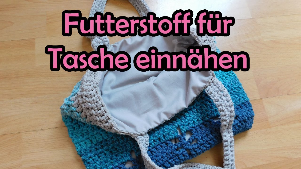 Futterstoff in Tasche einnähen