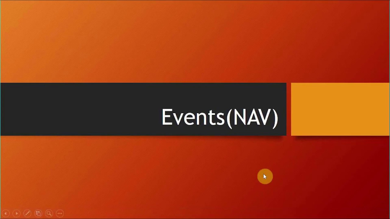 Creating Event Navision 2016